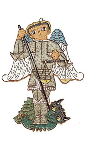 Saint Andrew's Abbey Ceramics St. Michael Archangel Plaque