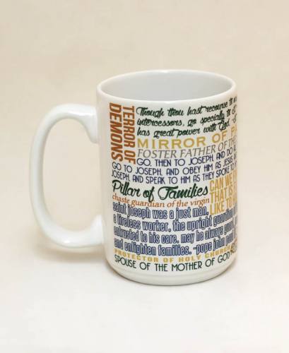 Mug St. Joseph Quote Ceramic