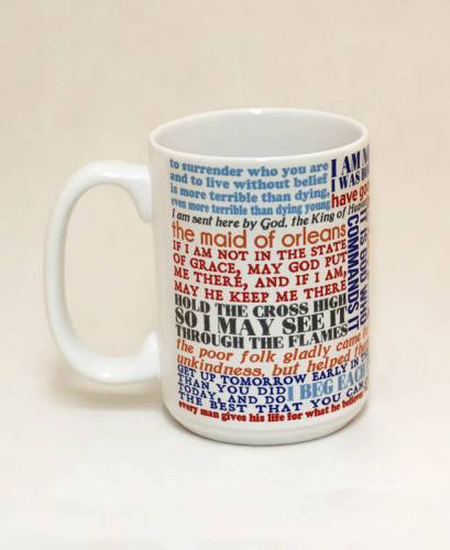 Mug St. Joan of Arc Quote Ceramic