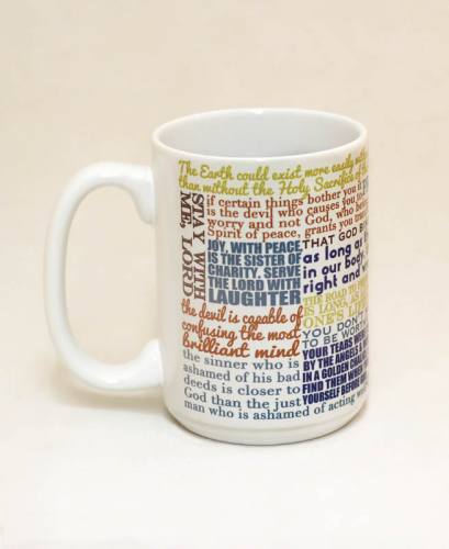 Mug St. Padre Pio Quote Ceramic