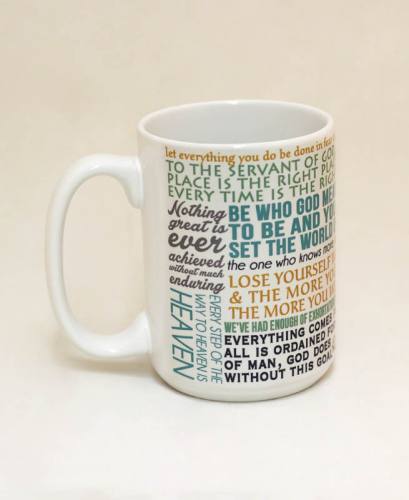 Mug St. Catherine Siena Quote Ceramic