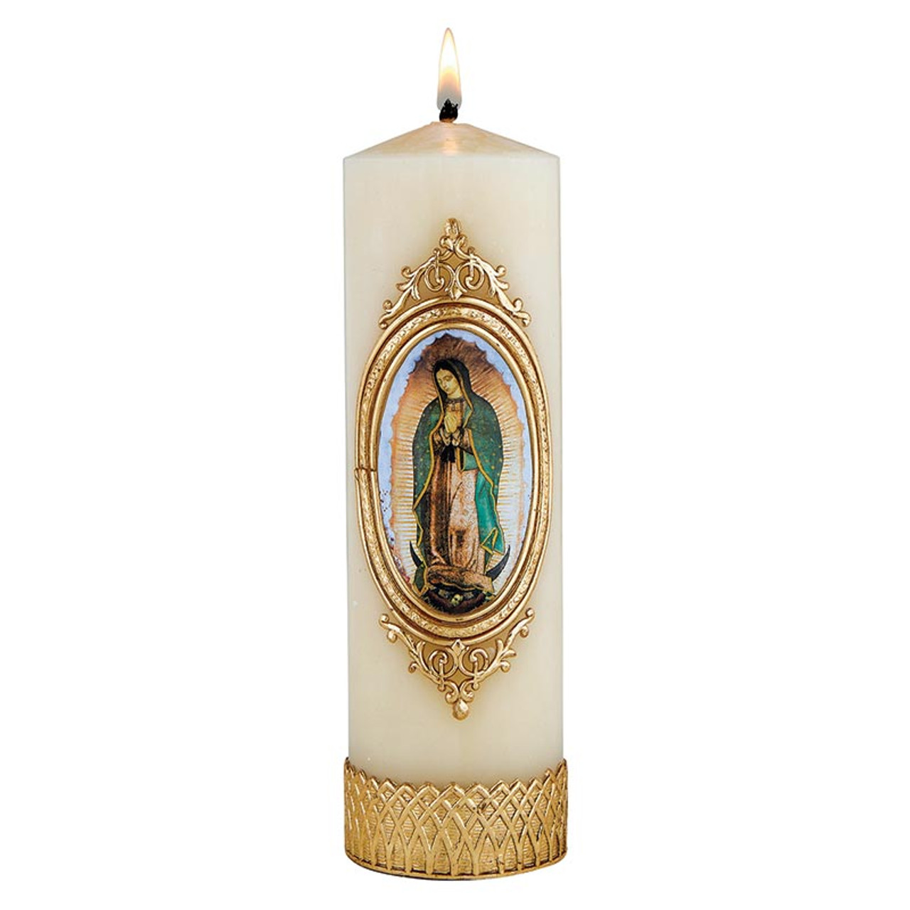 Prayer Candle Our Lady Of Guadalupe Oval