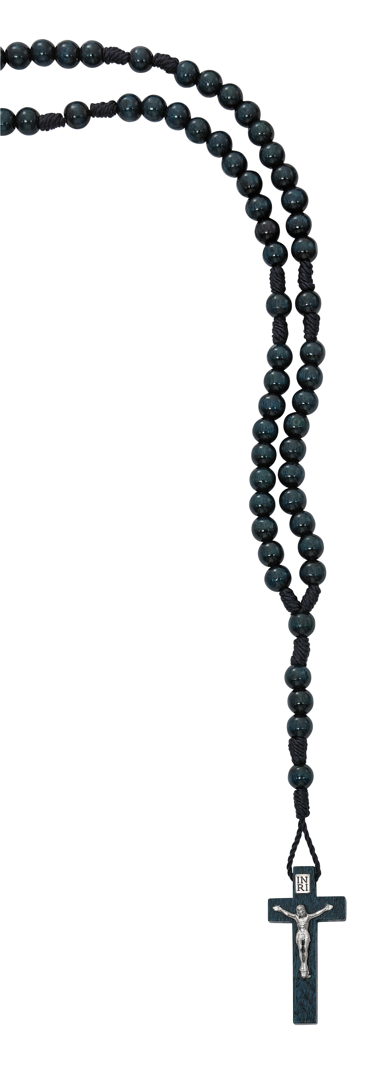 6mm Blue Wood Communion Rosary
