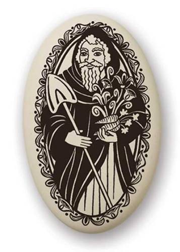 Saint Medal St. Fiacre 1.5 inch Porcelain Pendant