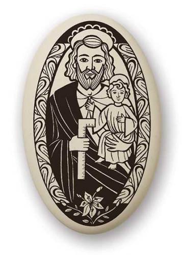 Saint Medal St. Joseph 1.5 inch Porcelain Pendant