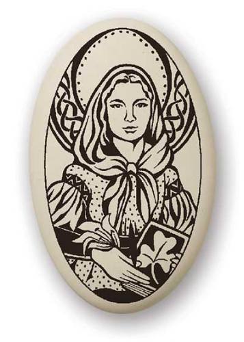 Saint Medal St. Dymphna 1.5 inch Porcelain Pendant