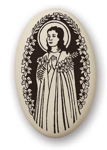 Saint Medal St. Maria Goretti 1.5 inch Porcelain Pendant