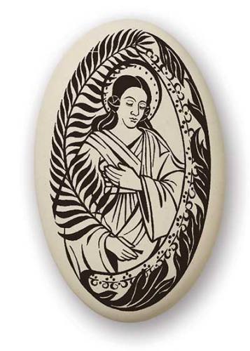 Saint Medal St. Agatha 1.5 inch Porcelain Pendant
