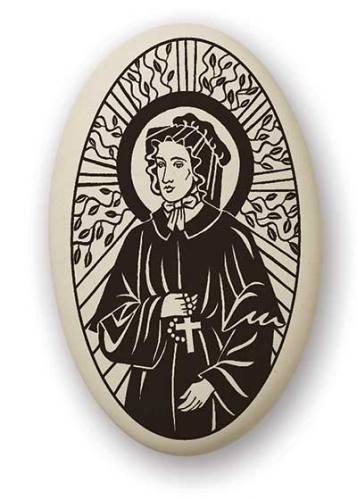 Saint Medal St. Elizabeth Seton 1.5 inch Porcelain Pendant