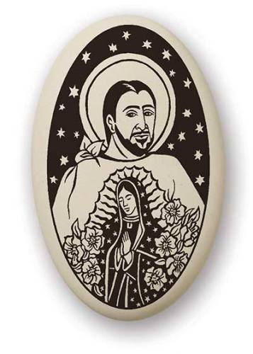 Saint Medal St. Juan Diego 1.5 inch Porcelain Pendant