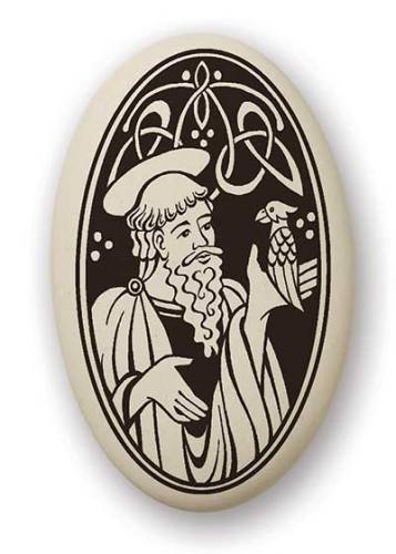 Saint Medal St. Kevin 1.5 inch Porcelain Pendant