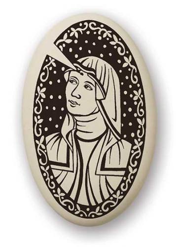 Saint Medal St. Rita 1.5 inch Porcelain Pendant