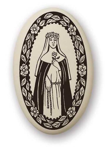 Saint Medal St. Rose of Lima 1.5 inch Porcelain Pendant