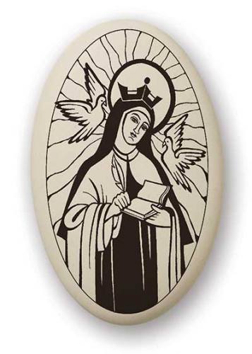 Saint Medal St. Teresa Avila 1.5 inch Porcelain Pendant