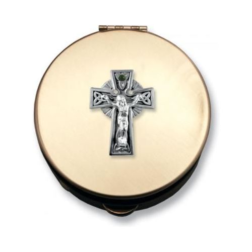 Pyx Celtic Crucifix Plated Brass Small
