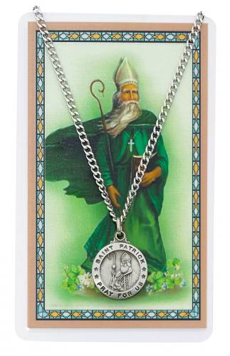 Saint Patrick Pewter Medal With Holy Card
