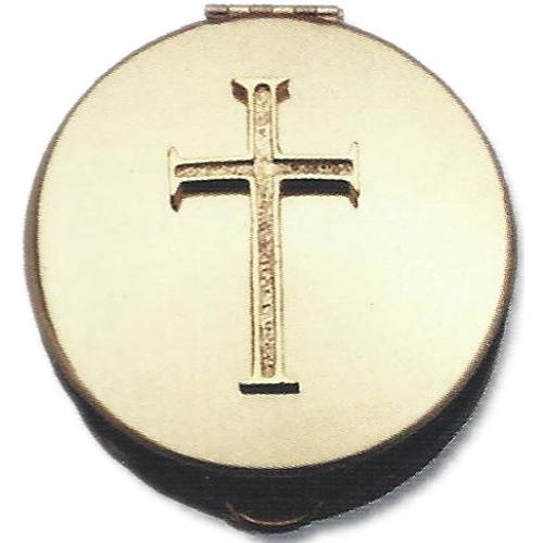 Pyx Gold Cross Plated Brass Hospital