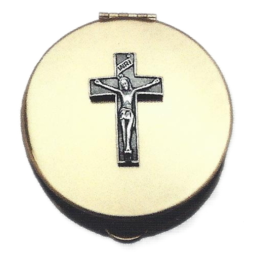 Pyx Crucifix Plated Brass Large