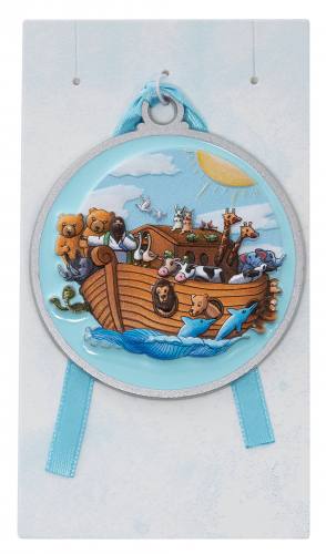 Crib Medal Noah's Ark Blue