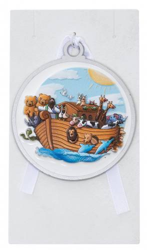 Crib Medal Noah's Ark White