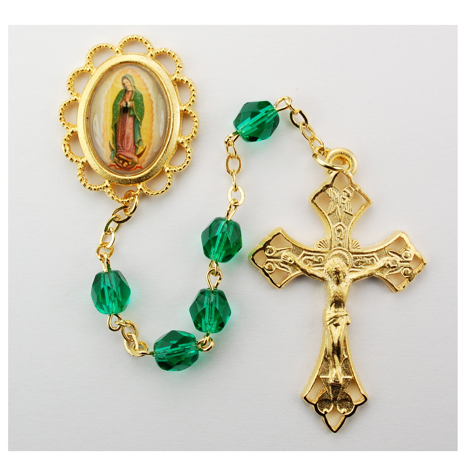 Green Lady of Guadalupe Rosary