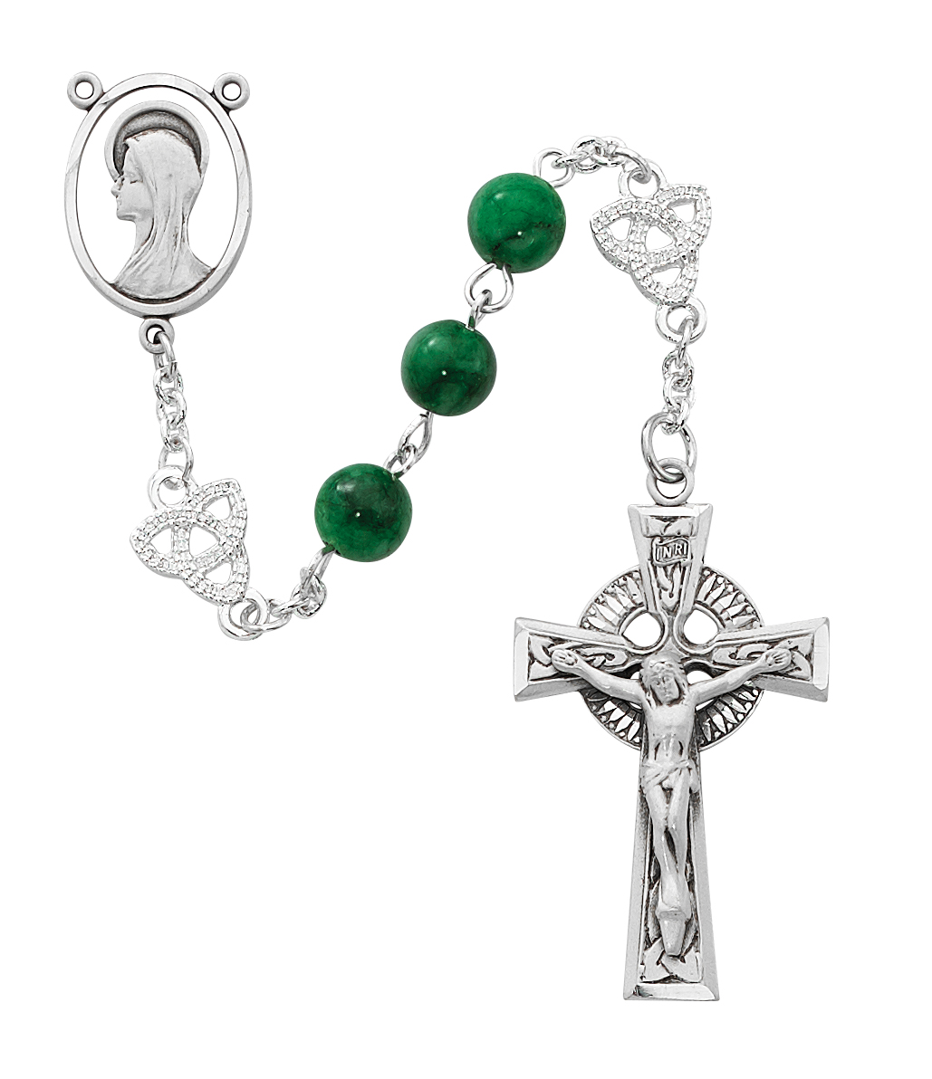 Irish Jade Glass Rosary