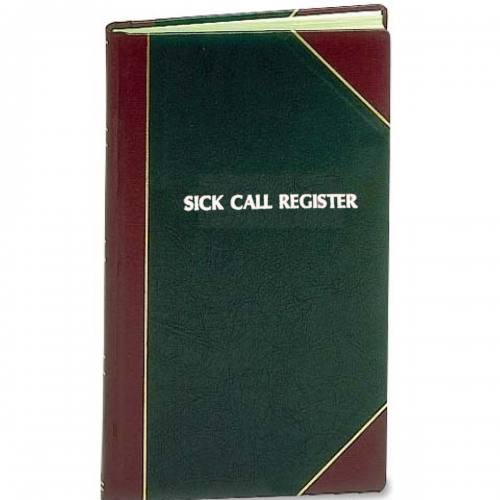 Record Book Sick Call Register Standard Edition