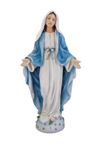 Statue Mary Our Lady Grace 8 inch Resin Hand Painted