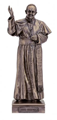 Statue Pope Francis 11 Inch Resin Bronze