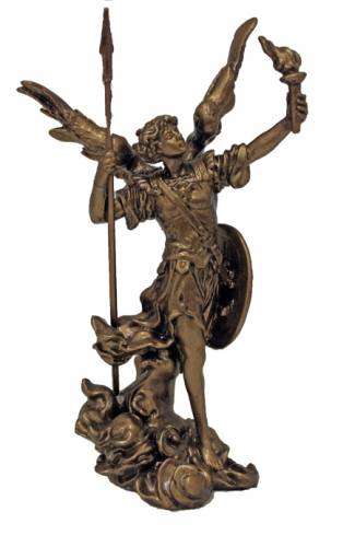 Statue St. Uriel the Archangel 4 Inch Resin Bronze
