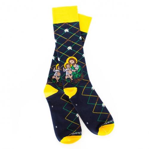 Sock Religious St. Joseph Socks Adult Cotton Nylon Spandex