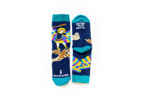 Sock Religious St. Michael the Archangel Socks Kids Cotton Nyl