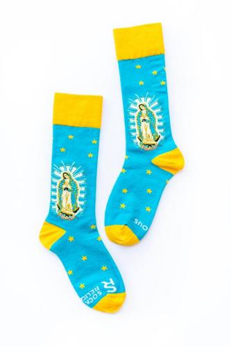 Sock Religious Our Lady of Guadalupe Socks Adult Cotton Nylon Sp