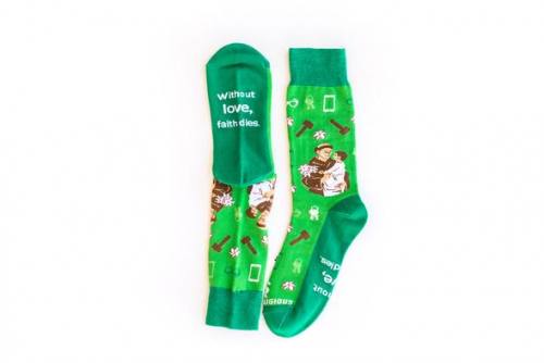 Sock Religious St. Anthony Socks Adult Cotton Nylon Spandex