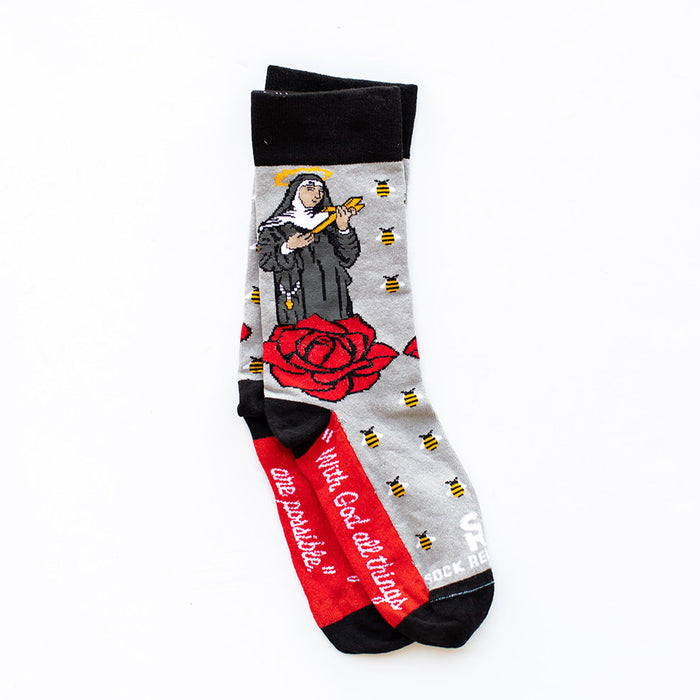 Sock Religious St. Rita Adult Cotton Nylon Spandex