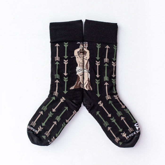 Sock Religious St. Sebastian Adult Cotton Nylon Spandex