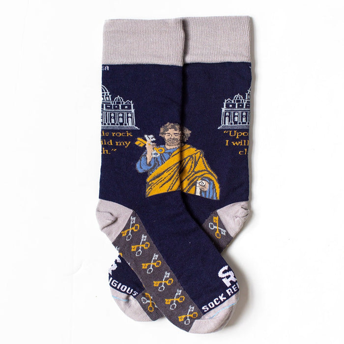 Sock Religious St. Peter Adult Cotton Nylon Spandex