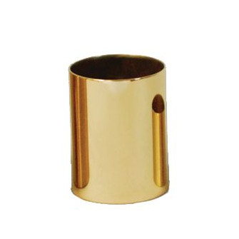 Candle Socket Straight Sides Polished Brass