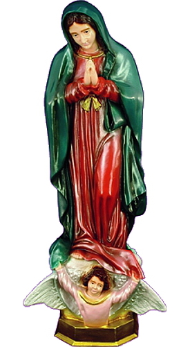 Garden Statue Mary Our Lady Guadalupe 24 inch Outdoor Vinyl