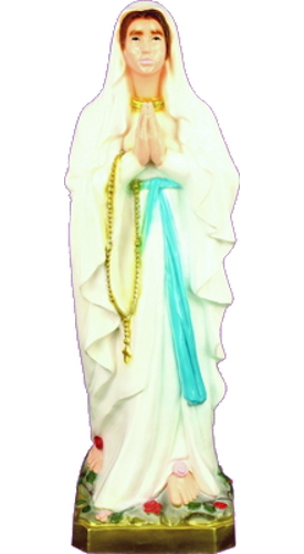 Garden Statue Mary Our Lady Lourdes 24 inch Outdoor Vinyl