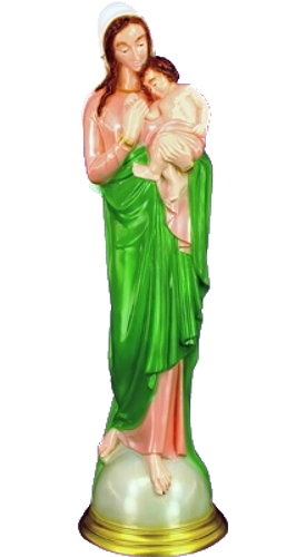 Garden Statue Mary Madonna & Child 24 inch Outdoor Vinyl