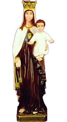 Garden Statue Mary Our Lady Mt Carmel 24 inch Outdoor Vinyl