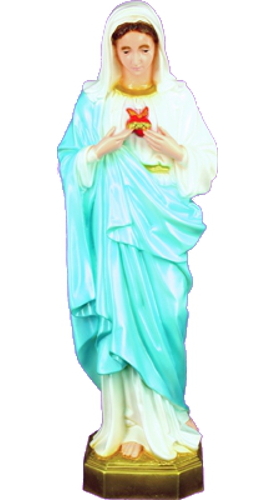 Garden Statue Mary Immaculate Heart 24 inch Outdoor Vinyl