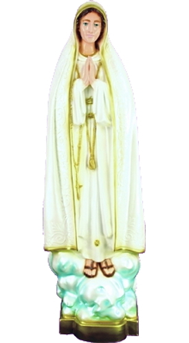 Garden Statue Mary Our Lady Fatima 32 inch Outdoor Vinyl