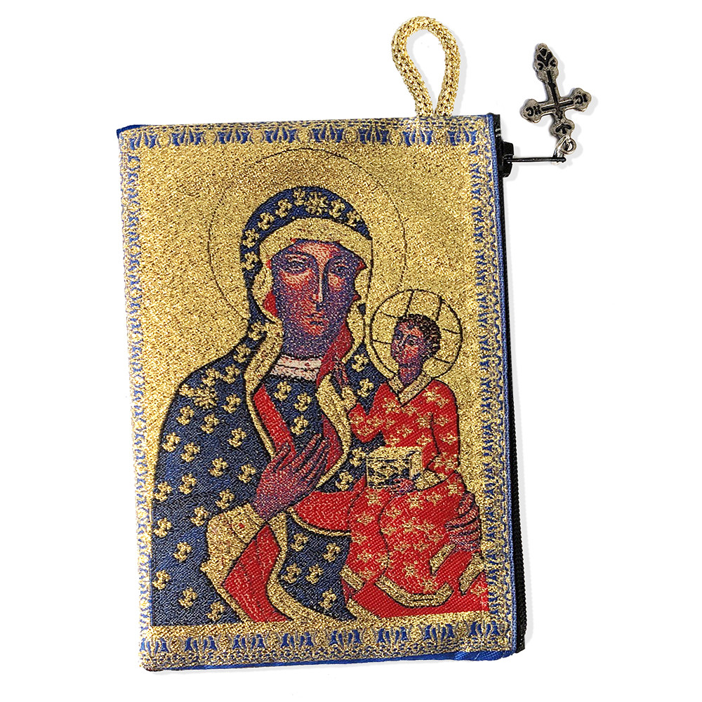 Rosary Case Our Lady of Czestochowa 5 3/8 x 4