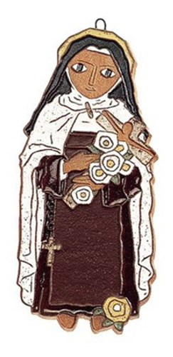 Saint Andrew's Abbey Ceramics St. Therese Lisieux Plaque