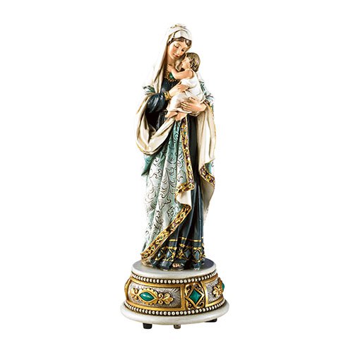 8 1/2in. Madonna and Child Musical Statue