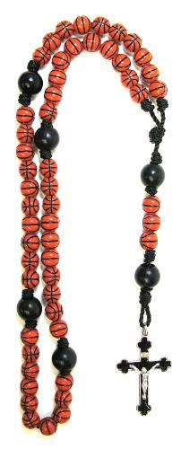 Rosary Basketball Beaded Cord Sports Blessings