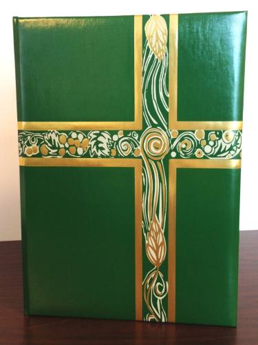 Ceremonial Folder Green & Gold Foil