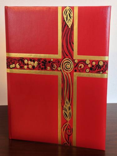 Ceremonial Folder Red & Gold Foil